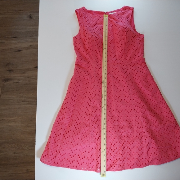 Liz Claiborne Formal Women's Size 8 Coral Sleeveless Dress - Picture 7 of 12